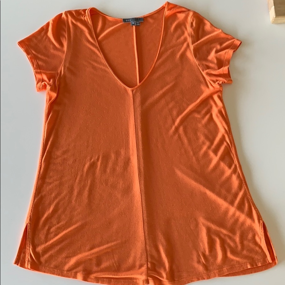 Vince orange a-line T-shirt, M - Picture 6 of 6